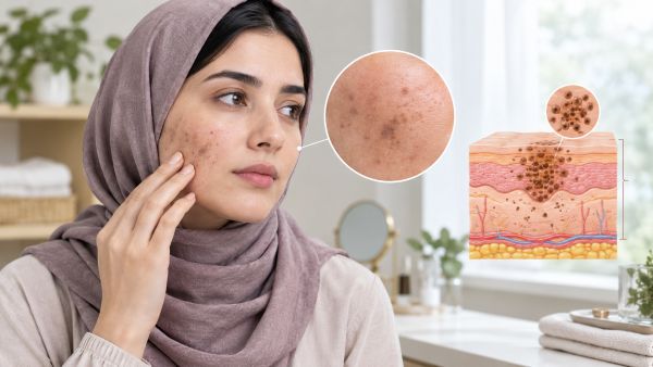 لک تیره باقی مانده از جای جوش