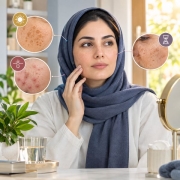 تفاوت لک آفتاب، جای جوش و لک افزایش سن